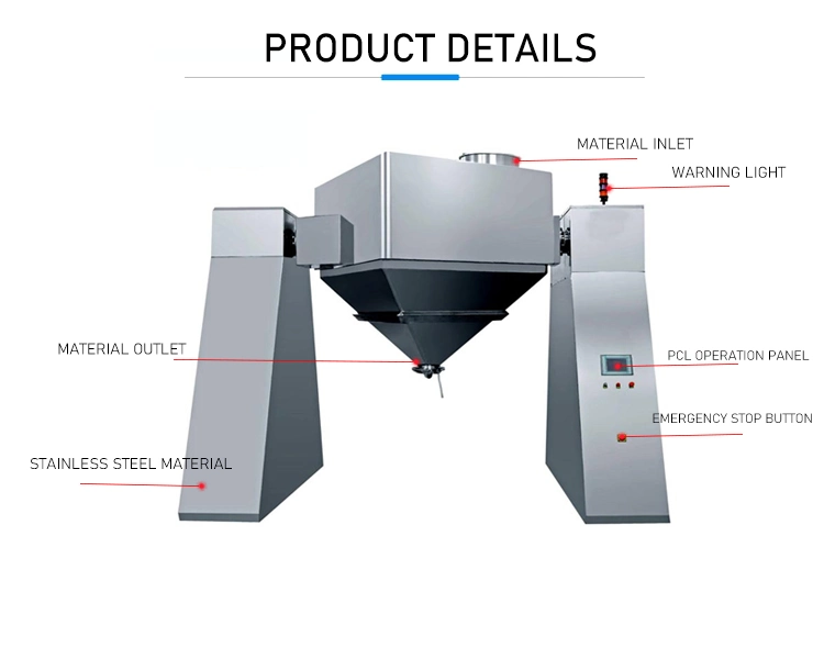 Big Capacity FH Type Food Chemical Square Cone Pyramid Mixer