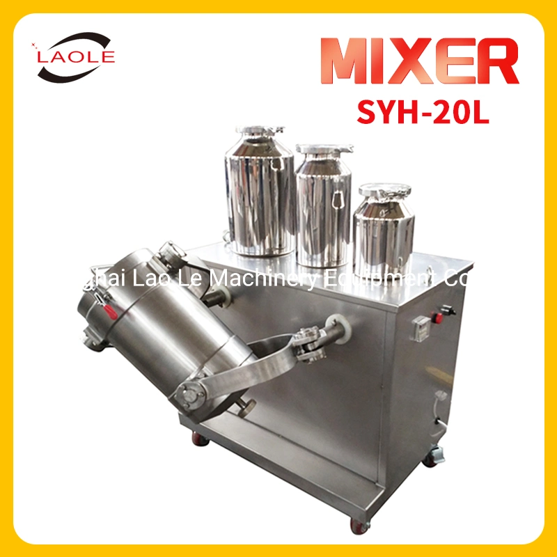 Syh-20 3D Pharmaceutical Mixer for Medicine Powder Multi-Directional Swing Rotating Drum 3D Mixer Herbal Food Additive 3D Mixer