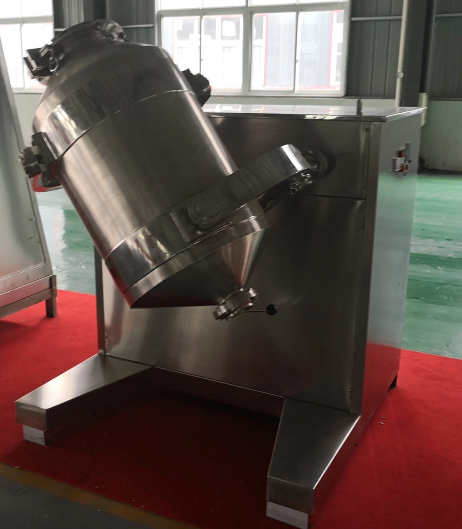 3D Industrial Cosmetic Plastic Dry Small Food Grade Tea Powder Color Mixer Machine for Pills Price